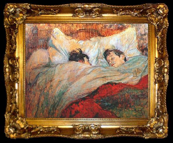 framed  Henri de toulouse-lautrec Bed, ta009-2